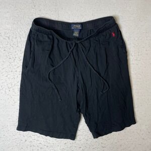 Polo Ralph Lauren Mens Black Pima Cotton Modal Lounge Sleep Shorts M